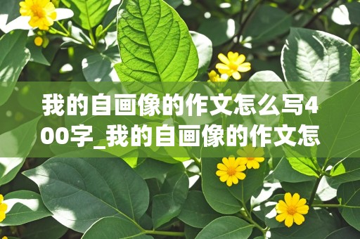 我的自画像的作文怎么写400字_我的自画像的作文怎么写400字(男)