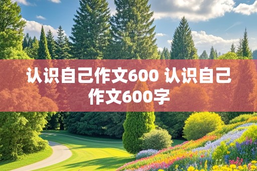 认识自己作文600 认识自己作文600字