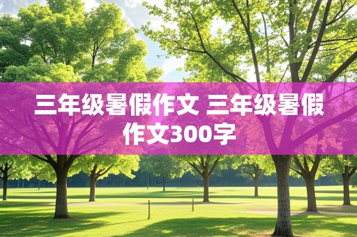 三年级暑假作文 三年级暑假作文300字