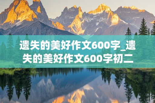 遗失的美好作文600字_遗失的美好作文600字初二