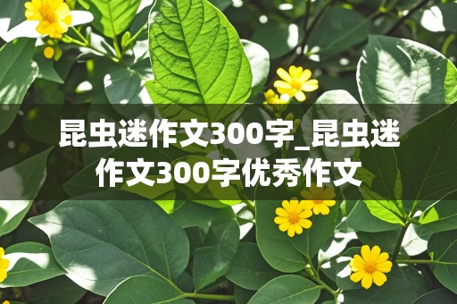 昆虫迷作文300字_昆虫迷作文300字优秀作文