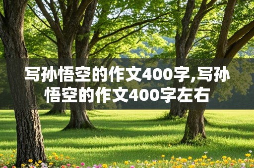 写孙悟空的作文400字,写孙悟空的作文400字左右