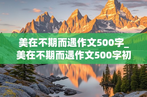 美在不期而遇作文500字_美在不期而遇作文500字初中