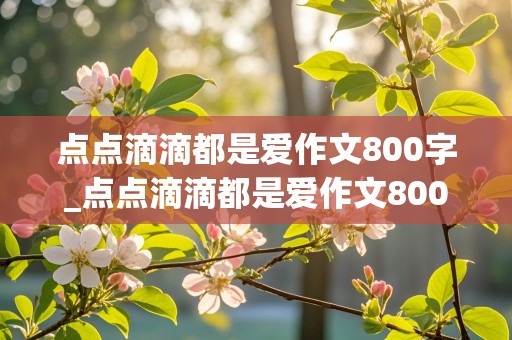 点点滴滴都是爱作文800字_点点滴滴都是爱作文800字初一