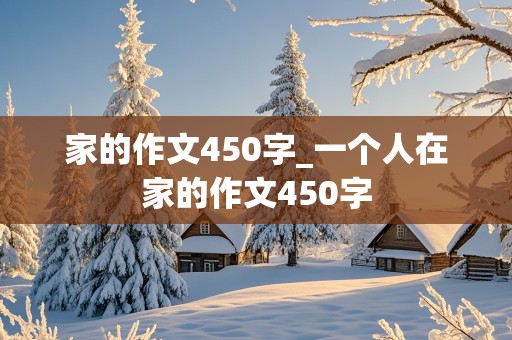 家的作文450字_一个人在家的作文450字