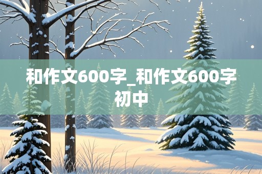 和作文600字_和作文600字初中