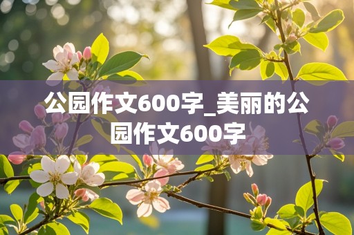 公园作文600字_美丽的公园作文600字