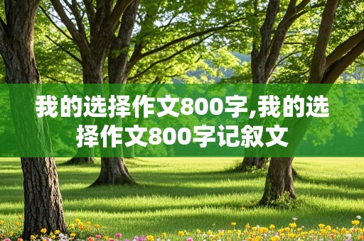 我的选择作文800字,我的选择作文800字记叙文