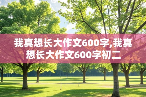 我真想长大作文600字,我真想长大作文600字初二