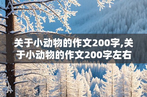 关于小动物的作文200字,关于小动物的作文200字左右