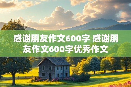 感谢朋友作文600字 感谢朋友作文600字优秀作文