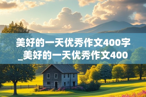 美好的一天优秀作文400字_美好的一天优秀作文400字左右