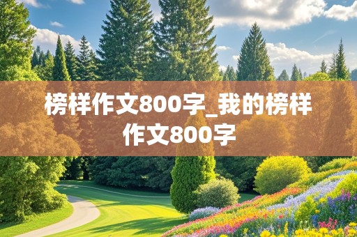 榜样作文800字_我的榜样作文800字