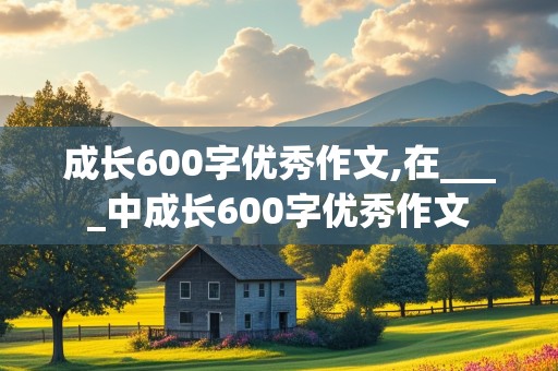 成长600字优秀作文,在____中成长600字优秀作文