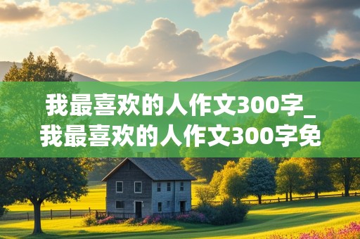 我最喜欢的人作文300字_我最喜欢的人作文300字免费