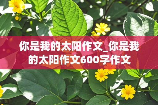 你是我的太阳作文_你是我的太阳作文600字作文