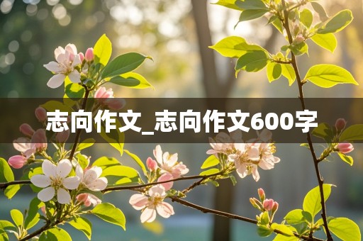 志向作文_志向作文600字