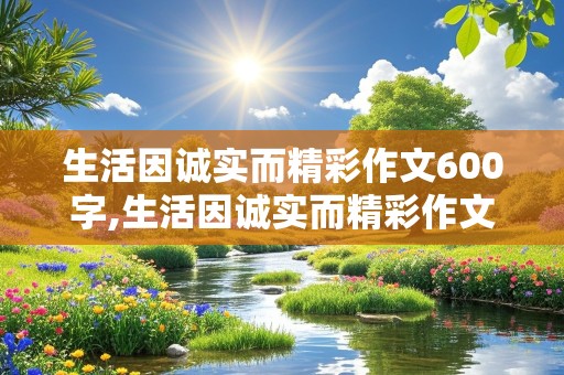 生活因诚实而精彩作文600字,生活因诚实而精彩作文600字记叙文