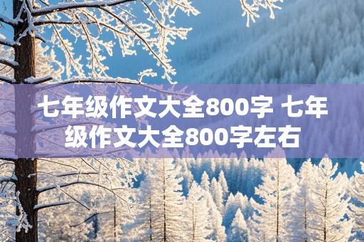 七年级作文大全800字 七年级作文大全800字左右