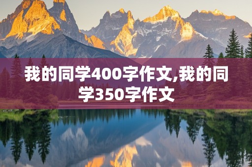 我的同学400字作文,我的同学350字作文