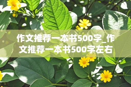 作文推荐一本书500字_作文推荐一本书500字左右