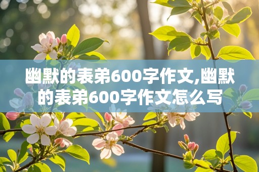 幽默的表弟600字作文,幽默的表弟600字作文怎么写