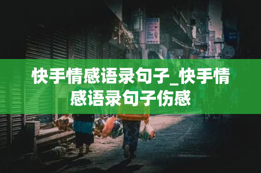 快手情感语录句子_快手情感语录句子伤感