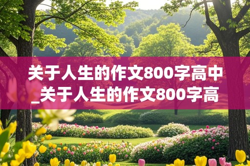 关于人生的作文800字高中_关于人生的作文800字高中议论文