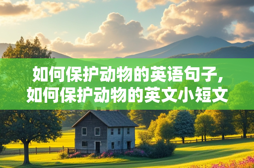 如何保护动物的英语句子,如何保护动物的英文小短文