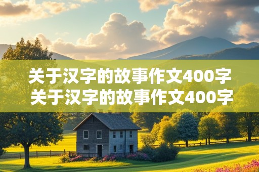 关于汉字的故事作文400字 关于汉字的故事作文400字加标题