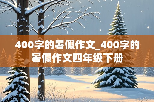 400字的暑假作文_400字的暑假作文四年级下册