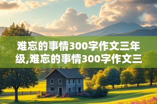 难忘的事情300字作文三年级,难忘的事情300字作文三年级下册