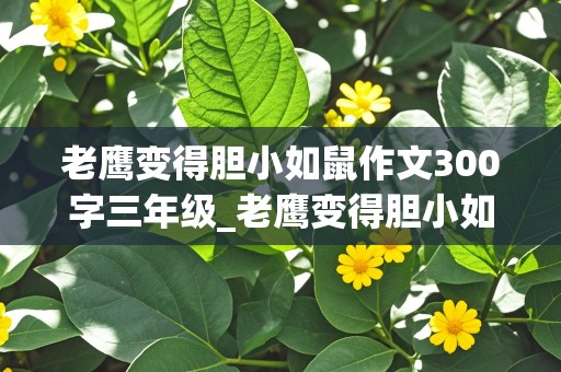 老鹰变得胆小如鼠作文300字三年级_老鹰变得胆小如鼠作文300字三年级下册