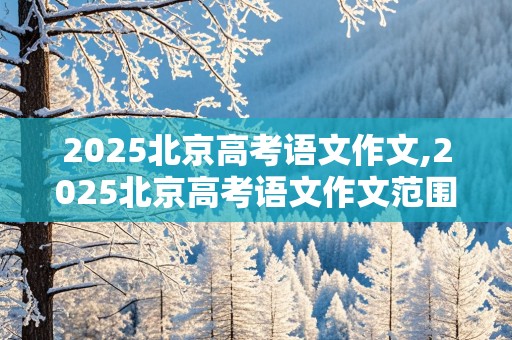 2025北京高考语文作文,2025北京高考语文作文范围