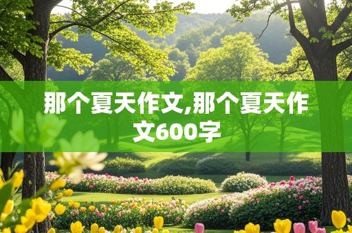 那个夏天作文,那个夏天作文600字