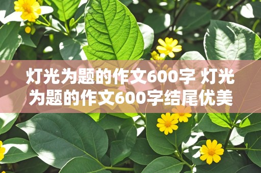 灯光为题的作文600字 灯光为题的作文600字结尾优美句子