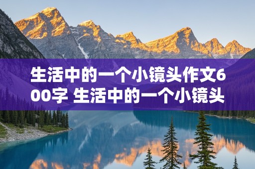 生活中的一个小镜头作文600字 生活中的一个小镜头作文600字六年级