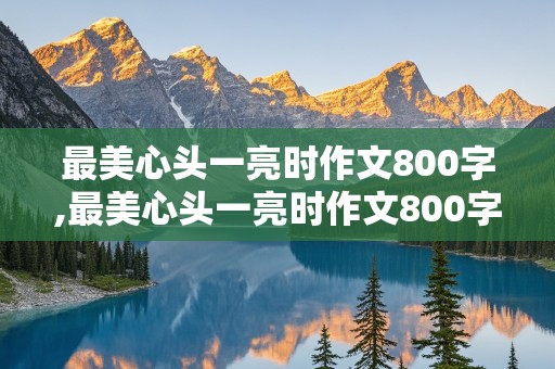 最美心头一亮时作文800字,最美心头一亮时作文800字记叙文