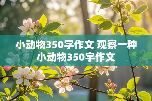 小动物350字作文 观察一种小动物350字作文