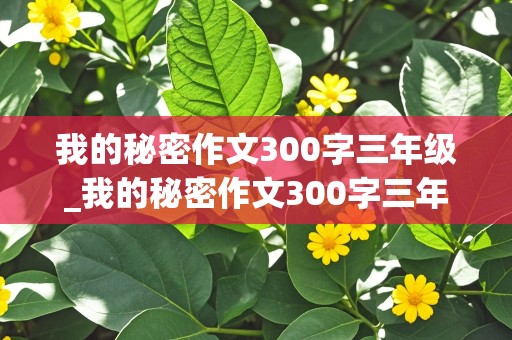 我的秘密作文300字三年级_我的秘密作文300字三年级下册