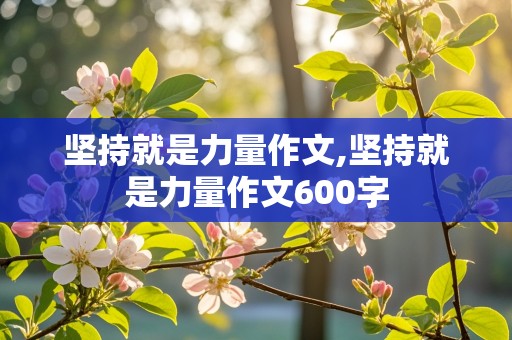 坚持就是力量作文,坚持就是力量作文600字