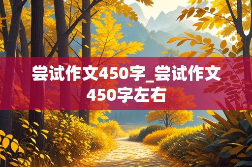 尝试作文450字_尝试作文450字左右