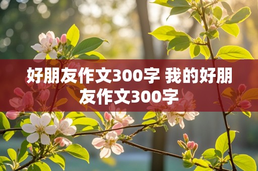 好朋友作文300字 我的好朋友作文300字