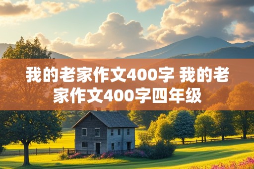 我的老家作文400字 我的老家作文400字四年级