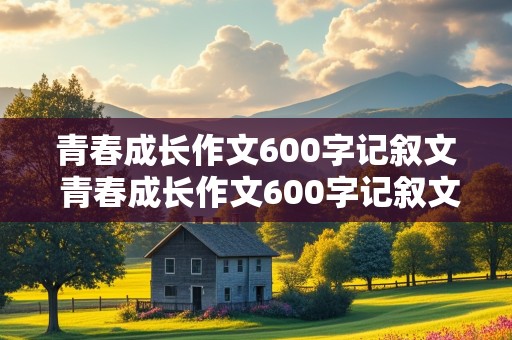 青春成长作文600字记叙文 青春成长作文600字记叙文初中