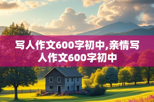 写人作文600字初中,亲情写人作文600字初中