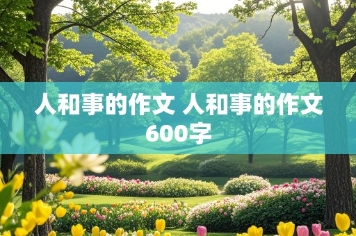 人和事的作文 人和事的作文600字