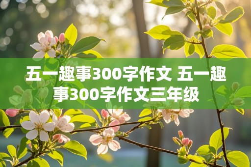 五一趣事300字作文 五一趣事300字作文三年级