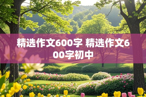 精选作文600字 精选作文600字初中