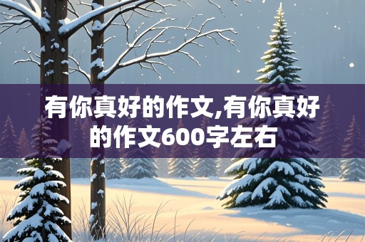 有你真好的作文,有你真好的作文600字左右